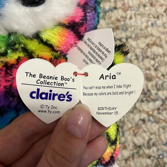 Rainbow owl Ty normal sized: ARIA - Picture 3 of 3